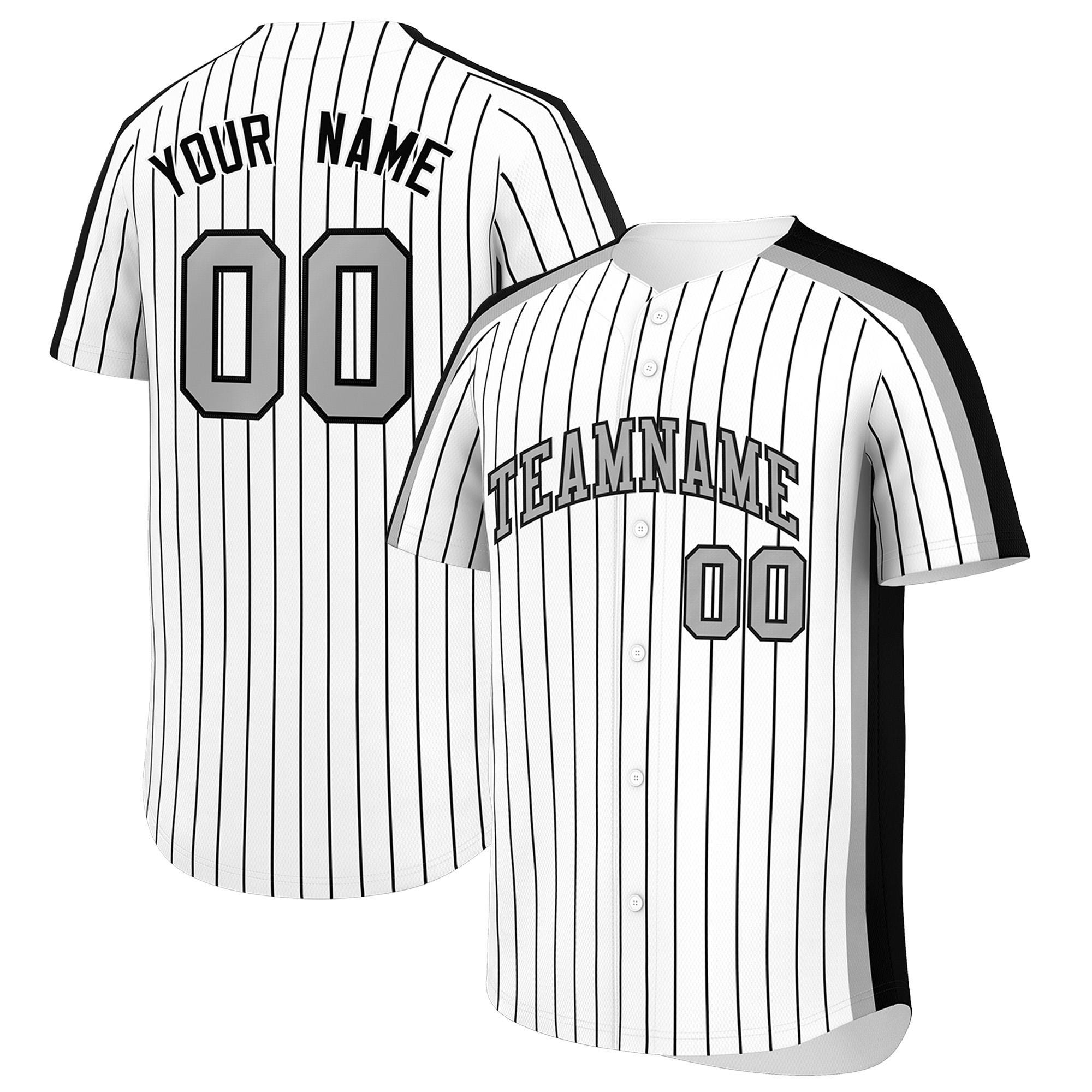 Pinstripe Baseball Jerseys Custom Embroidered, Classic Vertical Stripes Design, Men's Women's Youth Team Uniforms Matching Family