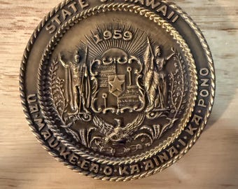 Medalla de bronce del 50.º Estado de Hawái de 1959 – Aloha State – Medallic Art Co. – Con estuche y folleto original