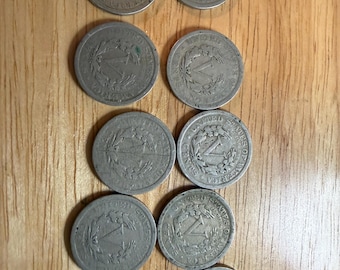 Lote de níquel Liberty Head V (1883-1913) / Monedas antiguas de 5 centavos de EE. UU. / Colección de monedas antiguas / Lote de níquel antiguo / Fechas variadas