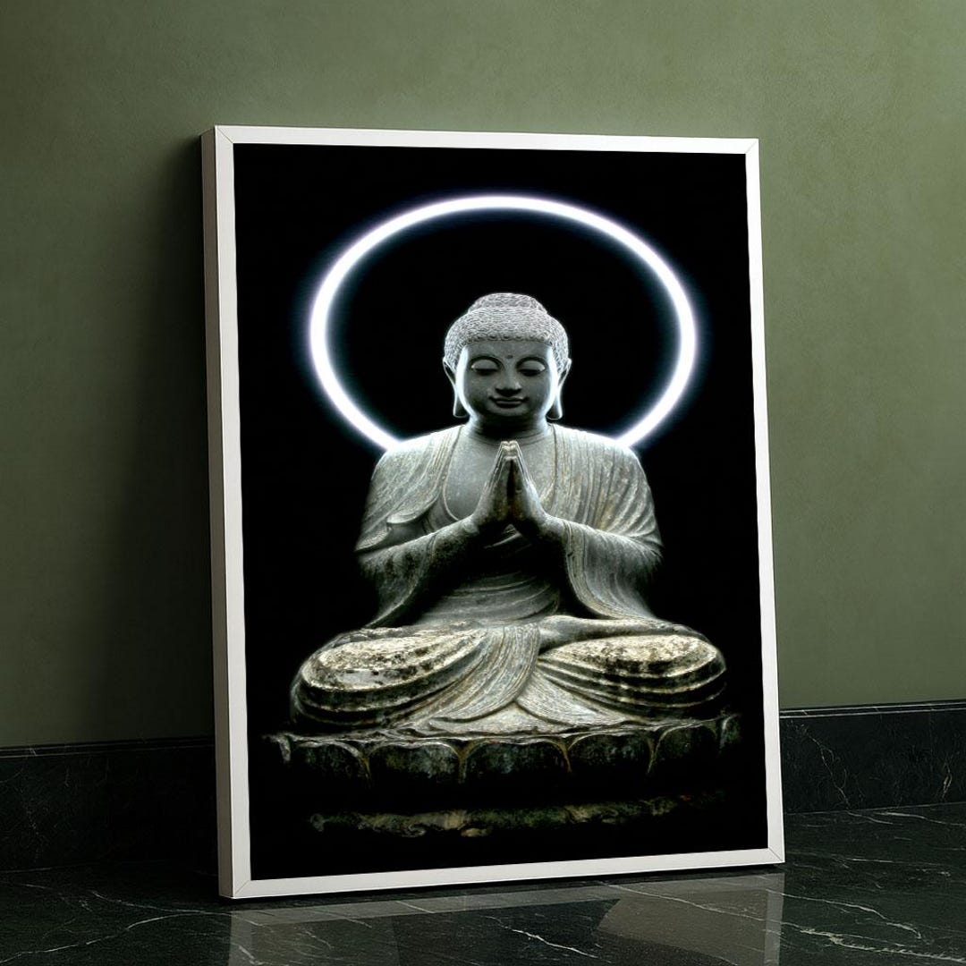 Tranquil Buddha Meditation Canvas Wall Art Print Zen Spiritual Living ...