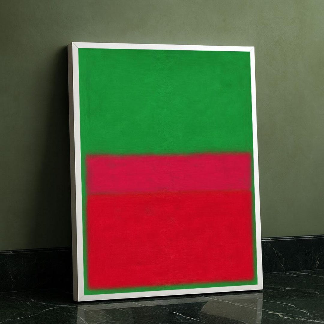 Mark Rothko Green/red Mark Rothko Green and Red Canvas Iconic Color Field Painting ...