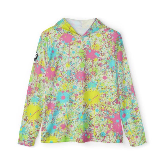 Sunrise: Paint Spatter(Sunrise) | Paint Splatter Hoodie | All-Over Print | Golf Pullover Hoodie