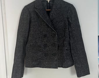 J.Crew Wool Blazer | Charcoal Heather Double Button Jacket, Size 6