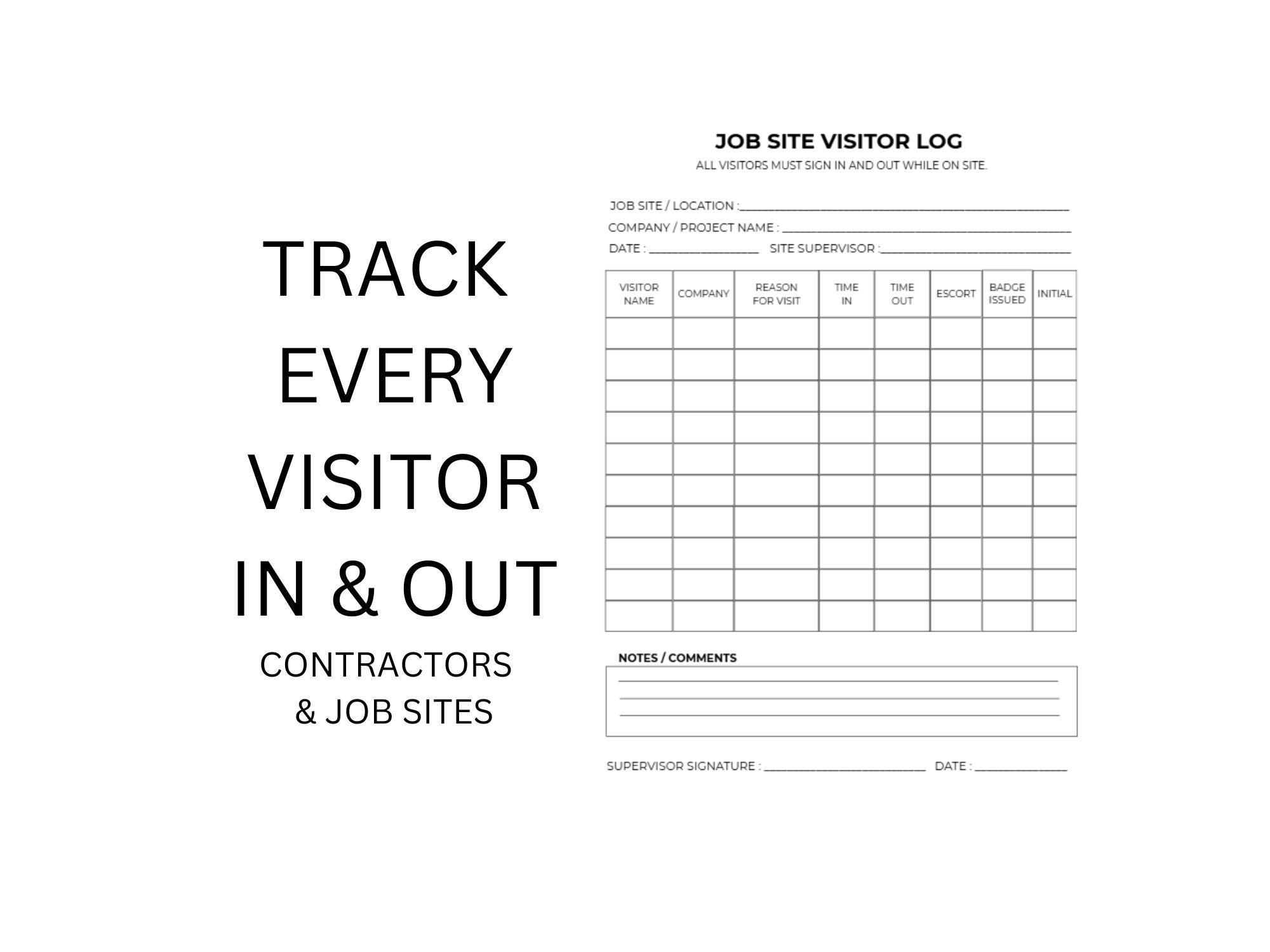 Construction Signing In Sheet