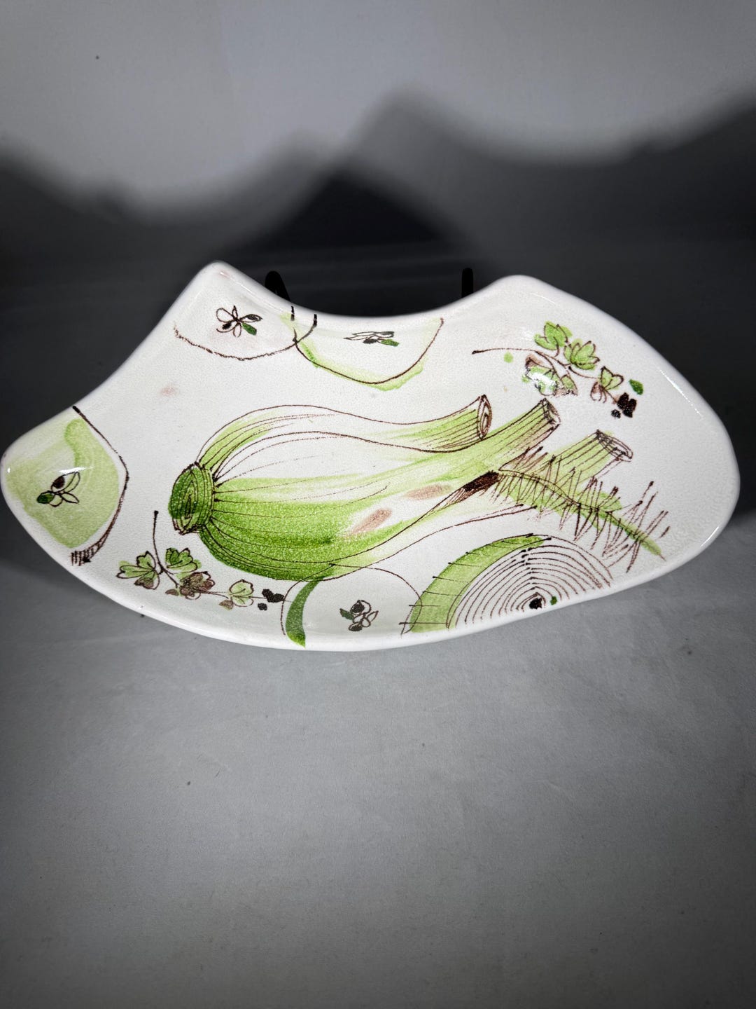 Mid Century Italian Art Pottery Vegetable Dish Signed Italy Hand ...