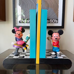 Mickey and Minnie Bookends - Etsy