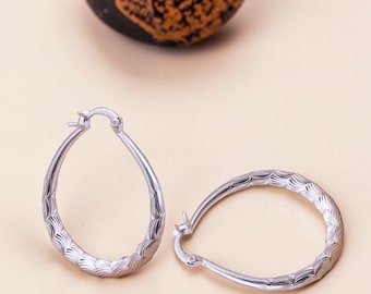Golden Hoop Earrings for Women | Twisted Close-Fitting Hoop | Gold-Plated with S925 Silver Pins | Elegant Minimalist Jewelry