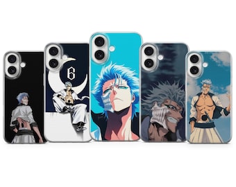 Grimmjow Jaegerjaquez case espada design panther iPhone Samsung Pixel iPhone 17, 16, 15, 14, 13, 12, 11, Samsung S25, S24, Pixel 10, 9, 8, 7