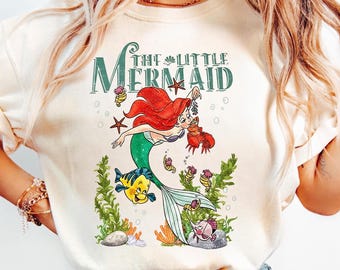 The Little Mermaid PNG, Ariel PNG Cartoon Sublimation Cliparts, The Little Mermaid Ariel Movie Themed PNG