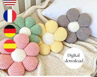 Crochet Pillow Pattern Daisy Pillow Home Decor PDF