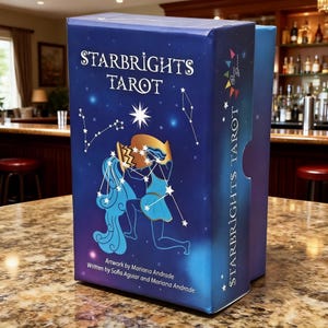Mazzo di Tarocchi Starbrights, Carte delle Costellazioni Celesti, Oracolo Intuitivo, Guida Spirituale, Set Regalo Tarocchi, Regalo Magico per gli Amanti dei Tarocchi