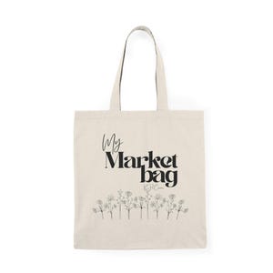Natural Market Tote Bag, Eco-Friendly Shopping Bag, Gift for Her, Reusable Grocery Tote, Summer Outing Essential, Canvas Tote