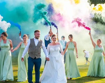 Wedding Colour Smoke Flare Effect | 90 Second Visual Smoke for Photography, Gender Reveal & Celebrations