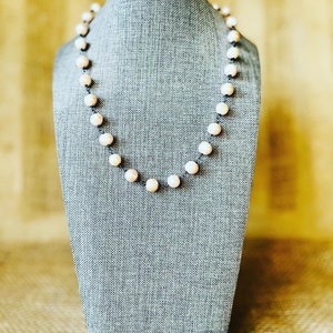 Freshwater Pearl Necklace, pink pearls, handmade jewelry, wedding jewelry, vintage inspired necklaces