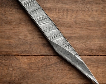 Cuchillo Kiridashi de acero de Damasco hecho a mano, herramienta de marcado japonesa de precisión y funda, fabricado en EE. UU.