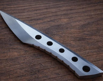 Cuchillo Kiridashi de bolsillo y funda hechos a mano en acero D2, fabricados en EE. UU.