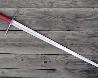Espada Hema de acero con alto contenido de carbono hecha a mano, espada larga de entrenamiento de espiga completa