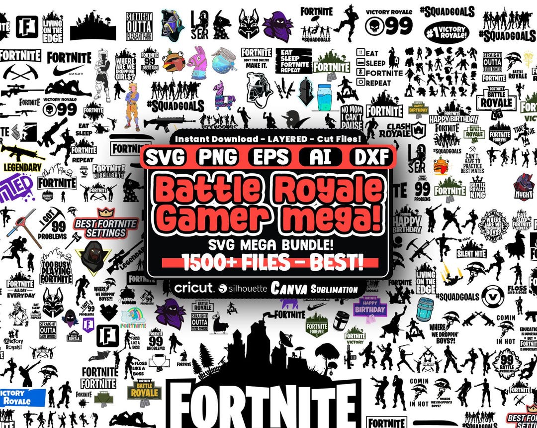 400+ Battle Royale Gamer SVG, Gaming PNG Files, Sublimation, Svg for ...