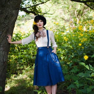 Vintage inspired skirt with suspenders PDF Sewing Pattern image 2