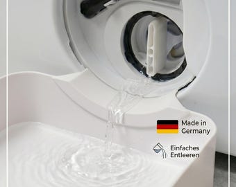 Washing machine drain funnel · Draining water · Cleaning filters · Maintenance & relocation · Drip tray · Universal drain hose funnel