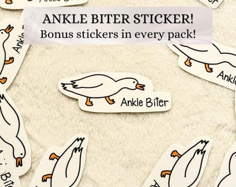 Sticker enkelbijtergans – waterdichte vinylsticker voor bidon, laptop en meer