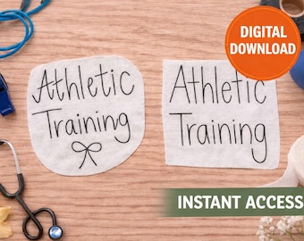 Borduurpatroon Athletic Trainer | Digitale download ATC Stick and Stitch | Cadeau sportmedicijn | Afdrukbare transfer