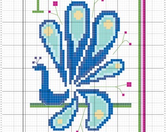 Dandy Birdie Bam Mahjong Tile Cross Stitch Pattern