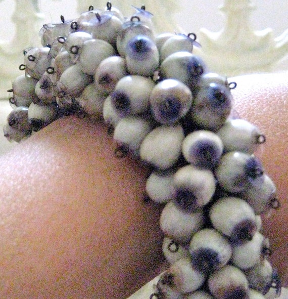 1950s Bracelet ACAI Seed Beads and Sequins Polyne… - image 3