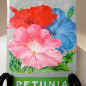 Vintage Seed Packets 2 Carrots 2 Petunias left Sold as Set or Separately