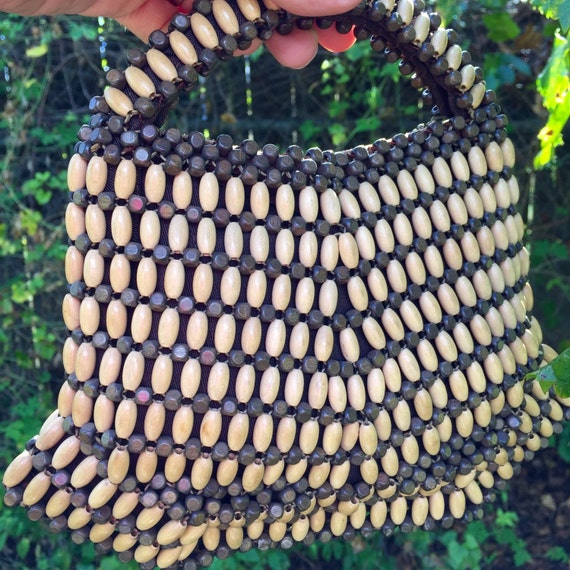 The Sak Wood Bead Purse, Unused Vintage Sak Handbag, Sak Wooden Bag by  Elliott Lucca, Brown Wood Bead Handbag - Etsy | Beaded purses, The sak  handbags, Beaded handbag