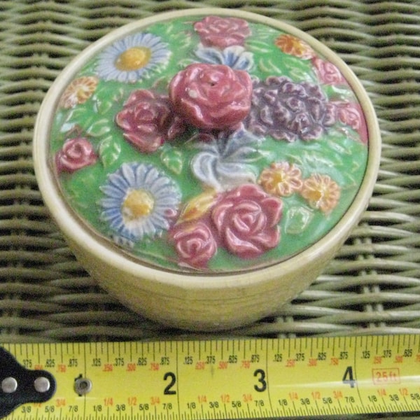 Ramekins Made in Japan Vintage Ceramic 1930s-50s SET of 9 As Is chips 1 missing rose on top 35.00 for all 10.00 discount