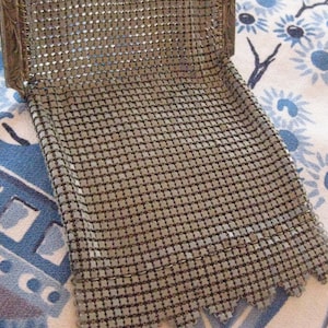 Metal mesh bag WHITING and DAVIS EARLY 20th c Blue Gray