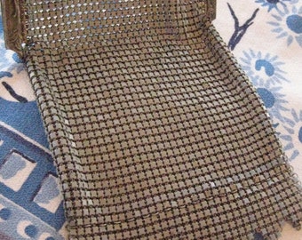 Metal mesh bag WHITING and DAVIS EARLY 20th c Blue Gray