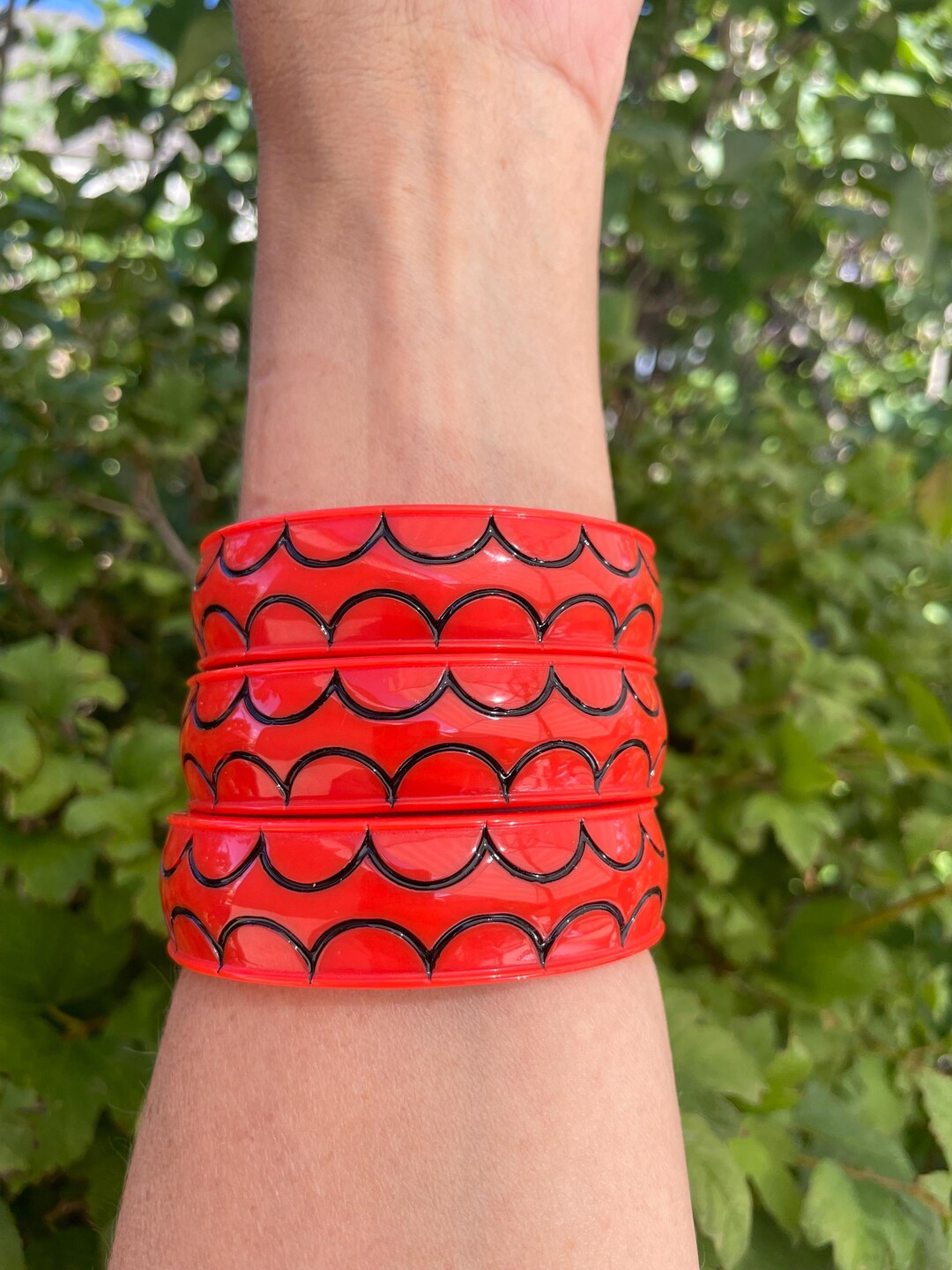 Vintage Repro Bangles Bakelite Design Set of 3 Camden Market London - Etsy