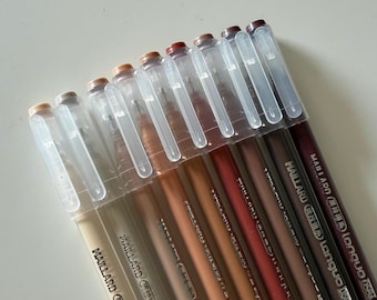 Set di penne fineliner a inchiostro fine / Tonalità neutre / Materiali per scrapbooking e journaling