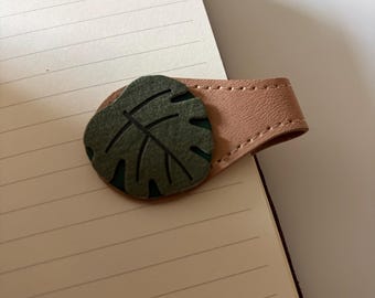 Magnetic Journal Page Clip – Decorative Paper Holder, Faux Leather Planner Clip, Journaling & Stationery Accessory