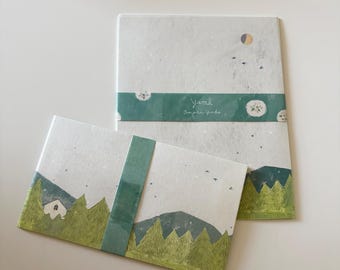 Mountain Japanese Letter Writing Set | Omori Yuko HYOGENSHA Writing Paper | Snail Mail Pen Pal