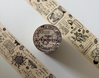 Nastro adesivo Washi Dark Academia / Stile Vintage / Materiali per agenda, journaling, artigianato e scrapbooking / Design antico