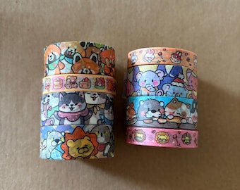 Japanese Washi Tape Animal Cute Stickers Travelling Stamp Cute Kawaii