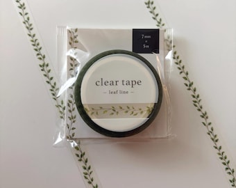 Leaf Line Clear Tape - Japanese Journaling, Scrapbooking (7mm x 3m) MIND WAVE JAPAN
