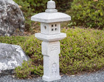 Oribe Japanese Stone Lantern | Hand-Carved Granite Zen Garden Decor