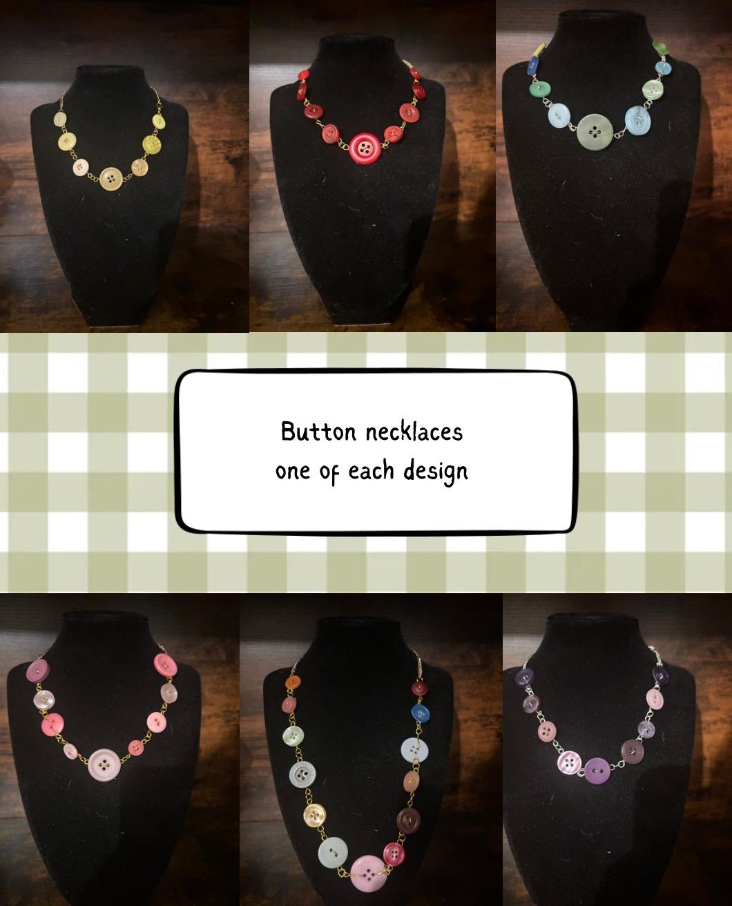 Button Necklace - Etsy UK