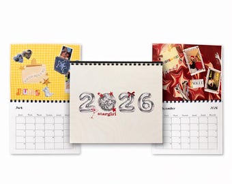 Modèle de Calendrier 2026 à personnaliser / À offrir a ses proches / aesthetic