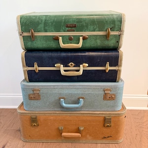 Vintage Suitcase 1950s - Etsy