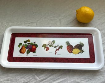 Vassoio da frutta vintage italiano / Vassoio da cucina botanico / Decorazione in stile rustico/country