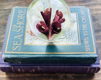 Vintage Art Glass Paperweight | Minimalist Desk Decor | Vintage Office Accent