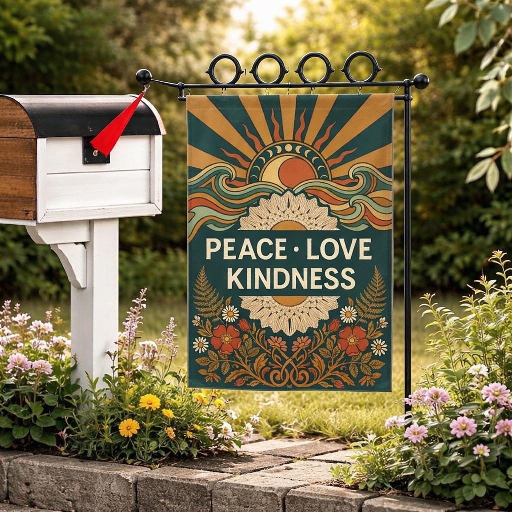 Vintage Peace Flag - Etsy