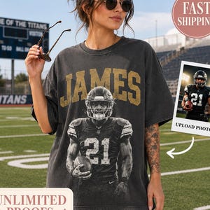 football momshirt, custom football, custom player, senior night shirt, sports mom gift, game day shirt, player name shirt, football mom, football gift, football tee, personalized tee, high school football, custom player shirt