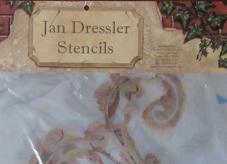 USED Jan Dressler Stencil acanthus Corner 165 From 1996 Elegant Wall or