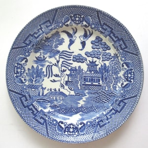 Blue Willow Plate ~ Vintage Made In Japan ~ 11&quot;w x 1&quot;deep